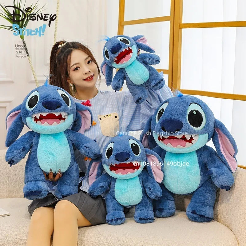 60cm Big Size Disney Stitch Cartoon Anime Plush Stuffed Doll Room Decoration Peluche Pillow Kawaii Plushies Ornaments Gifts