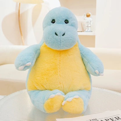 New Candy Sweet Color Cartoon Dino Plush Toy Pink Blue Dinosaur Soft Doll Large Sleep Hug Pillow Bedroom Home Decoration