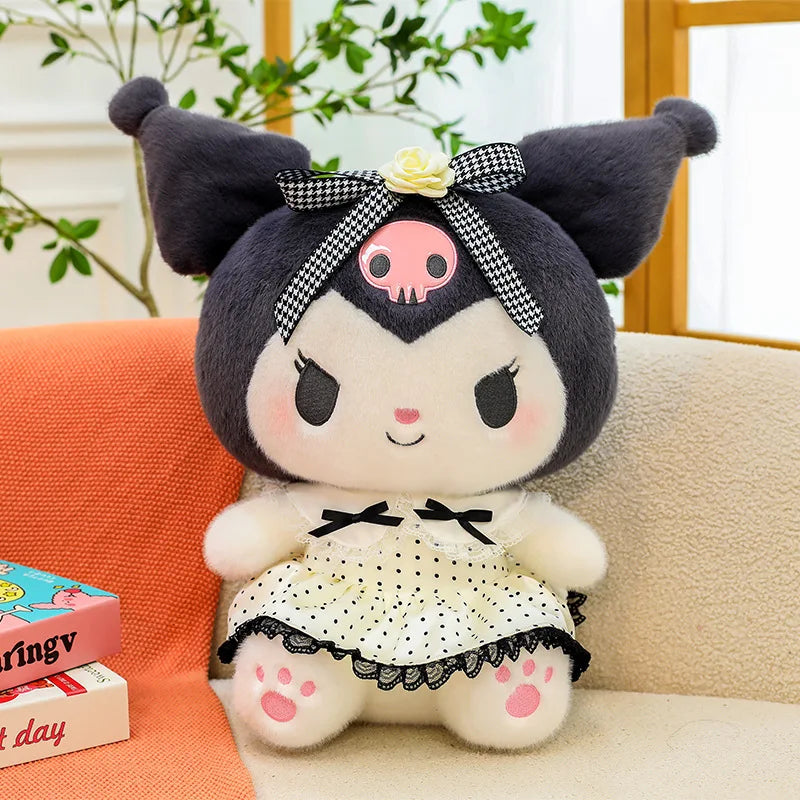 Sanrio Big Size 80cm Cute Kuromi My Melody Soft Stuffed Sofa Body Throw Pillow Plush Toys Dolls Kawaii Room Decor Holiday Gifts