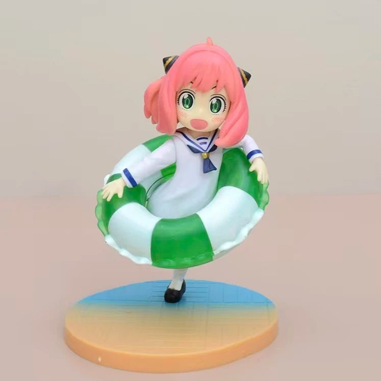 Anime Spy×Family Action Figures Anya Forger Summer Swimsuit Figurine Dolls Model Cute Toy PVC Collectible Ornament Birthday Gift