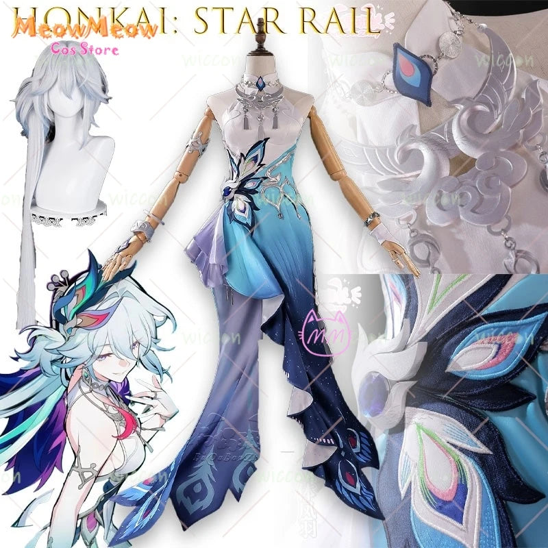 Honkai Star Rail Yao Guang Female Costume Set Polyester - suit wig / xs 36