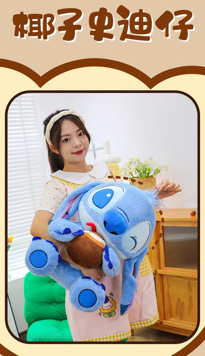 Disney 30-70cm Lilo&Stitch Cute Cartoon Dolls Toys Anime Soft Stuffed Dolls Pillow Appease Toys Birthday Decoration Toys Girls