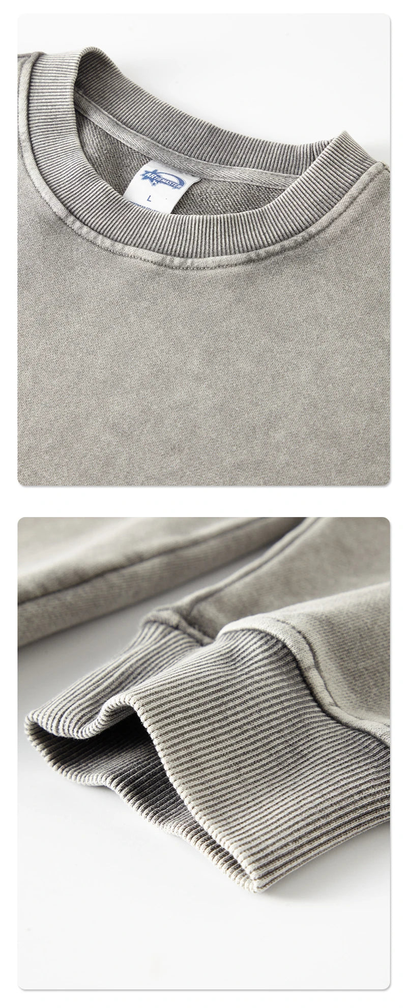 ZODF Retro Autumn Men Batik Washed Cotton Sweatshirts Unisex Loose 420gsm Terry O Neck Pullovers Streetwears HY0665