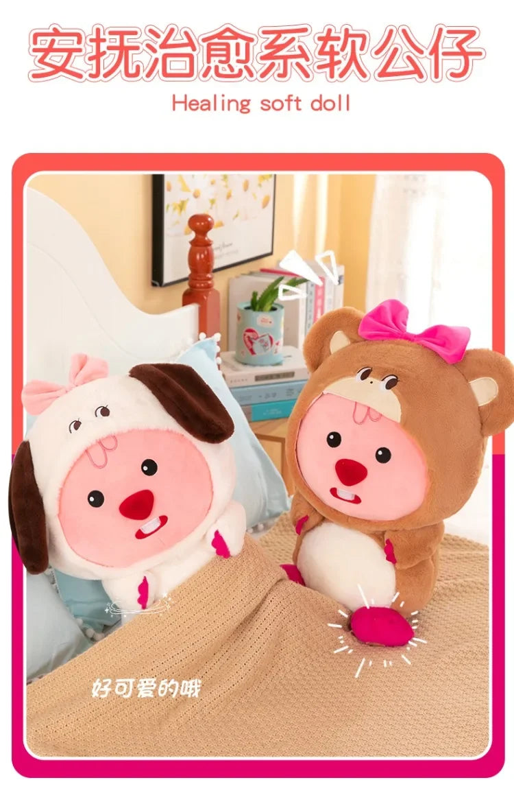33-60cm/ Kawaii Original Anime Cartoon Plush Toy Little Beaver Rock Animal Serie Cute Plush Doll Interior Decoration Kids Gift
