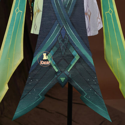 Genshin Impact Nefer Cosplay Costume Wig Dress Uniform Outfit Headwear Carnival Halloween Party for Women Girls Accessory iCoser