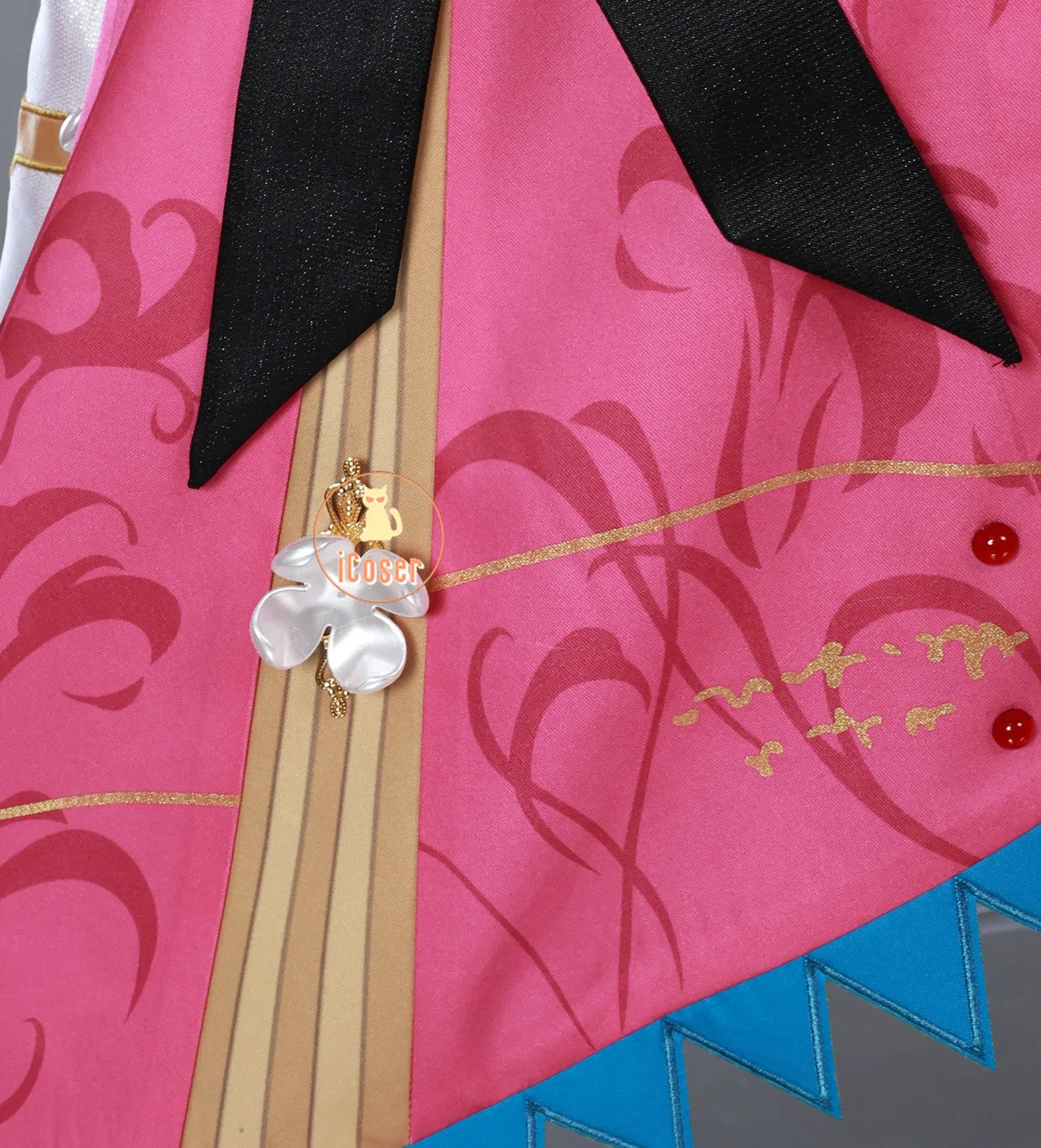 Wuthering Waves Carlotta Cosplay Costume Wig Dress Carlotta Montelli Rinascita Earrings Halloween Party for Women Girls Carnival