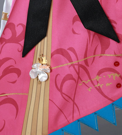 Wuthering Waves Carlotta Cosplay Costume Wig Dress Carlotta Montelli Rinascita Earrings Halloween Party for Women Girls Carnival