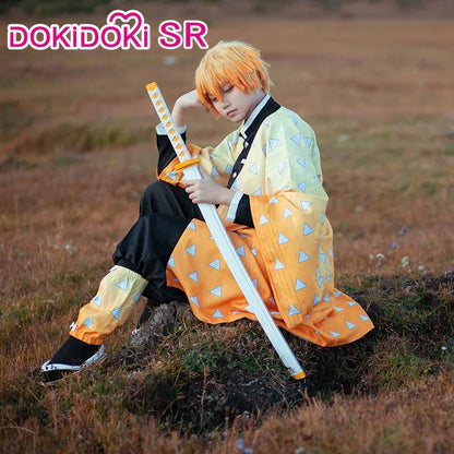 IN STOCK Agatsumaa Zenitsuu Cosplay Costume Anime DokiDoki-SR Men Uniform Costume Zenitsuu Cosplay Haori