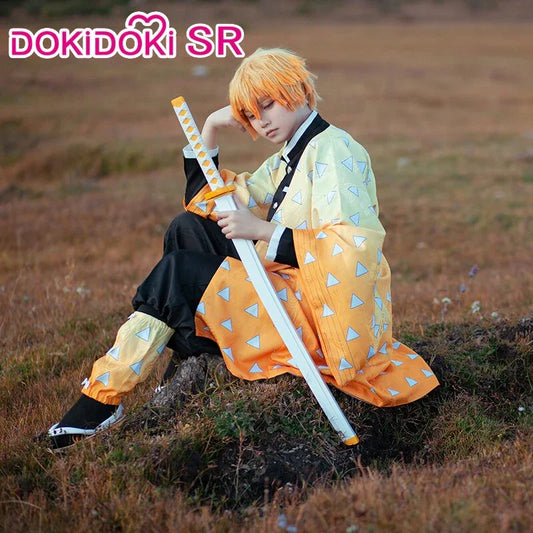 IN STOCK Agatsumaa Zenitsuu Cosplay Costume Anime DokiDoki-SR Men Uniform Costume Zenitsuu Cosplay Haori