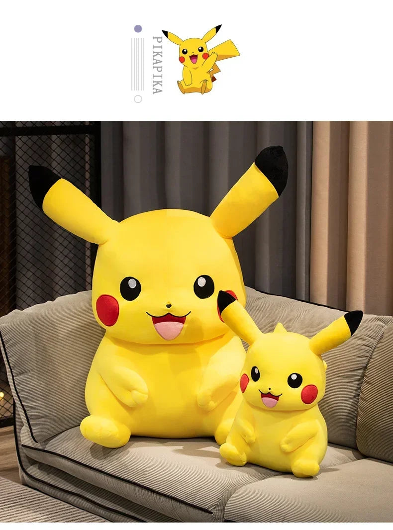 Cartoon Pikachu Plush Toy Lovely Peluche Stuffed Anime Pikachu Doll Kawaii Room Decor Soft Sofa Cushion Pillow Birthday Gifts
