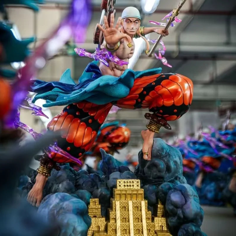 New 28cm One Piece Anime Figure Thor Enel Gk Figurine Oversized Manga Statue Action Model Doll Collectible Ornaments Kids Gifts