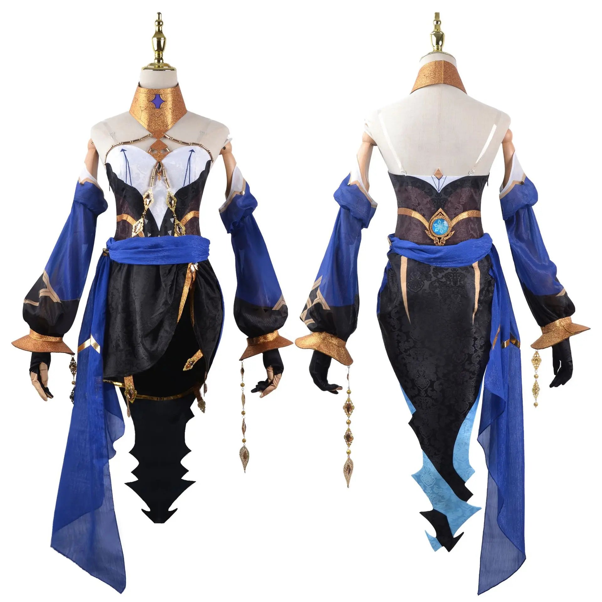 Genshin Impact Layla Cosplay Costume Set Adult Cotton Polyester