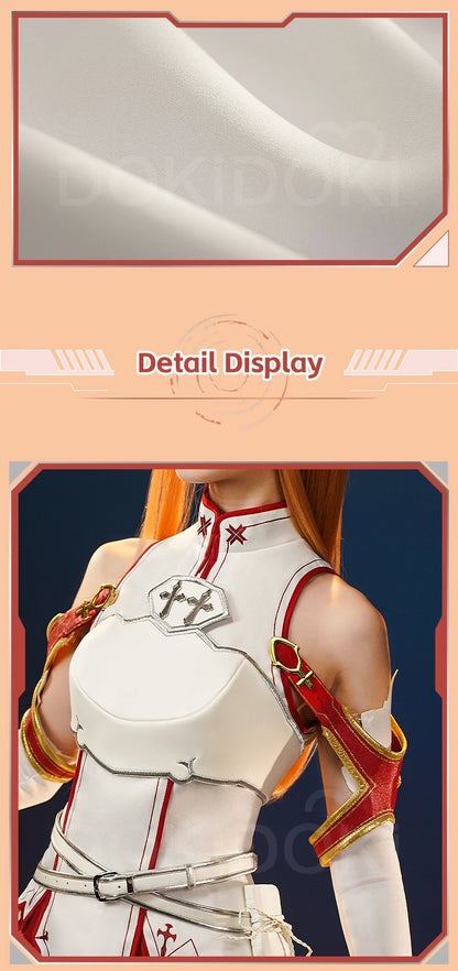 IN STOCK Yuuki Asuna Cosplay Costume Anime Sword Art Online Cosplay DokiDoki-SR Female Costume Yuuki Asuna Halloween Cosplay Wig