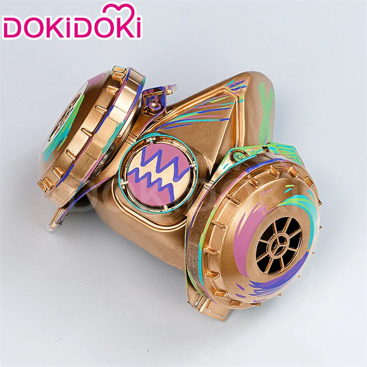 IN STOCK Jinxx Wig Game DokiDoki-R Women 38cm Hair Jinxx Cosplay Mask Tattoo Necklace Nails Bun Wig Luminous Ball Free Cap