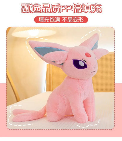 40/55/70cm Big Size Pokémon Espeon Plushies Kawaii Cartoon Anime Ornament Peluche Comfortable Soft Doll Children's Toy Gifts