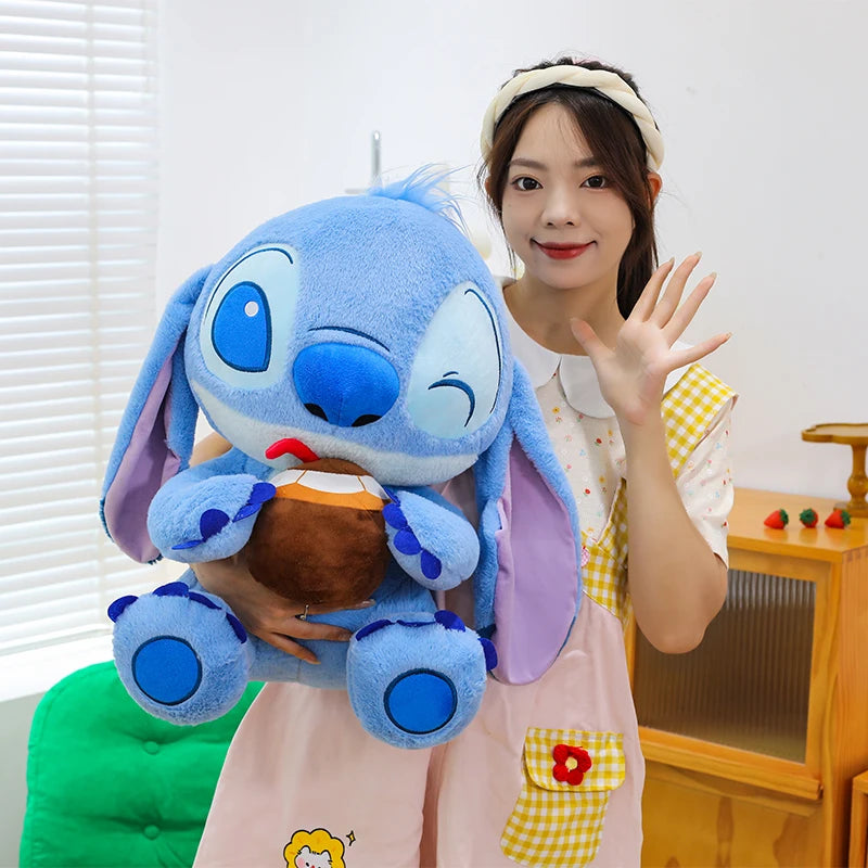 Disney 30-70cm Lilo&Stitch Cute Cartoon Dolls Toys Anime Soft Stuffed Dolls Pillow Appease Toys Birthday Decoration Toys Girls