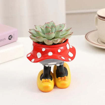 Disney Mickey Minnie Flower Pots Cartoon Mini Creative Resin Plant Pot Succulents Plants Bonsai Pots Home Decoration Gift
