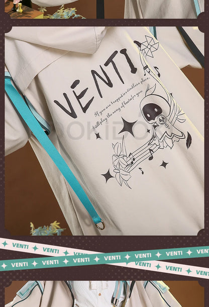 IN STOCK Venti Doujin Cosplay Game Genshin Impact DokiDoki-SR Venti Cute Cosplay Costume Detective Venti Genshin Impact Costume