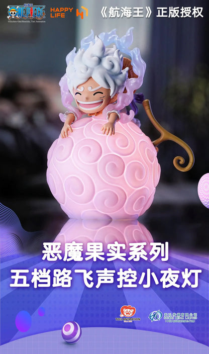 One Piece jimei Devil Fruit Serie Voice-Controlled Night Light Luffy Nico Robin Chopper Portga·D· Ace Anime Figure Desktop Model