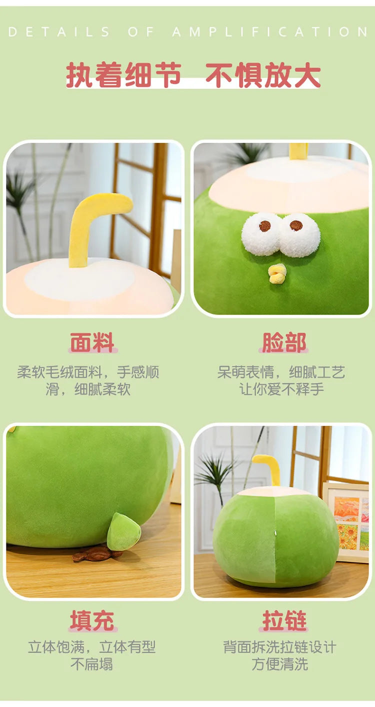Hot 30-60cm Fun Coconut Chicken Animal Plush Doll Pillow Cute Big Eyes Big Chicken Leg Round Chicken Soft Plush Toy Home Decor