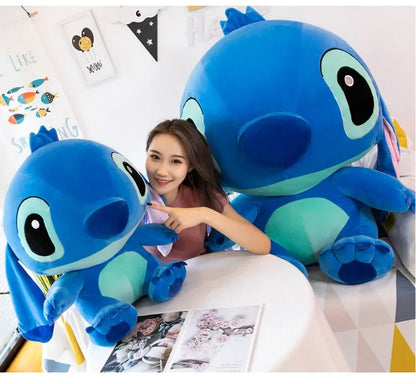 80cm Big Size Disney LILO & Stitch Anime Plush Stuffed Doll Room Plushies Pillow Ornaments Peluche Children's Holiday Gifts