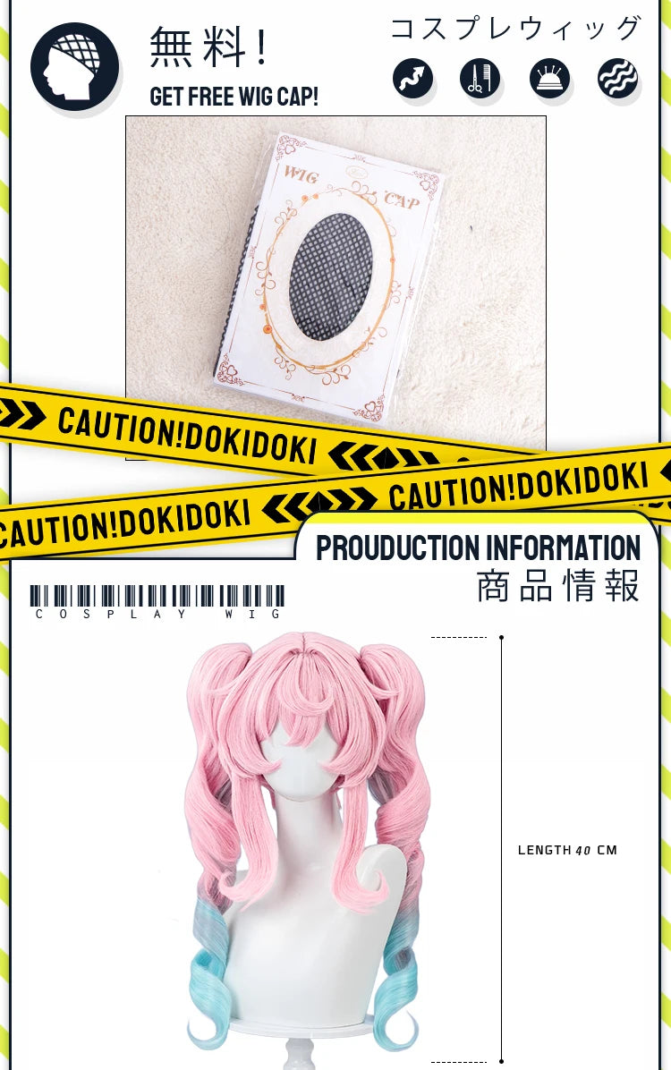 IN STOCK Castorice Hyacine Wig Game Honkai: Star Rail DokiDoki Halloween 100cm Long Hair Castorice Cosplay Headwear Free Cap