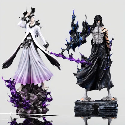 31-33cm Bleach Ichigo Figure Hollow White Horned & Mugetsu Form PVC Anime Peripheral Desktop Decor Collectible Statue Fan Gift