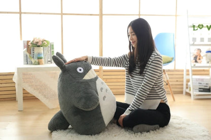 Cartoon Totoro With Lotus Leaf Plush Toy Soft Stuffed Movie Anime Totoro Plushies Throw Pillow Japanese Style Doll Gifts Girl
