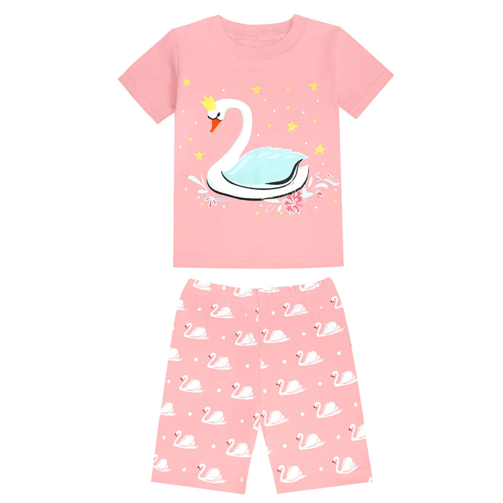 Fashion Boys Pajamas 2024 New Summer Short Sleeve Children's Clothing Sleepwear Cotton Pyjamas Sets For Kids 2 3 4 5 6 7 8 Years