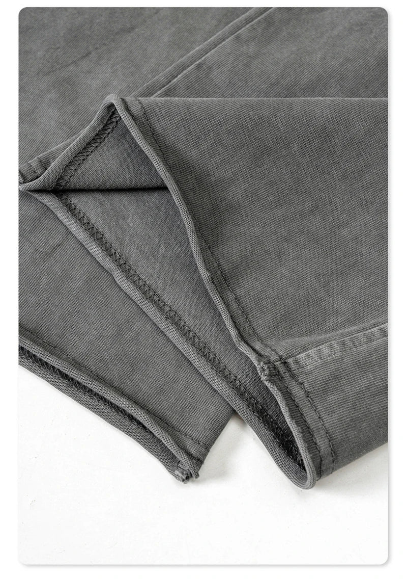 ZODF New 2024 Spring Summer 358gsm Cotton Cargo Pants For Men Unisex Casual Washed Straight Multi-Pockets Loose Trousers HY0829