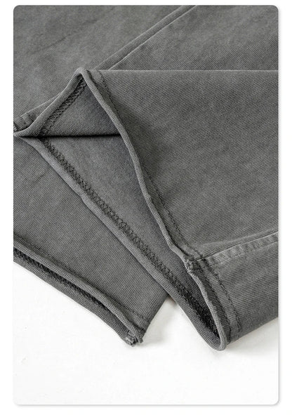 ZODF New 2024 Spring Summer 358gsm Cotton Cargo Pants For Men Unisex Casual Washed Straight Multi-Pockets Loose Trousers HY0829