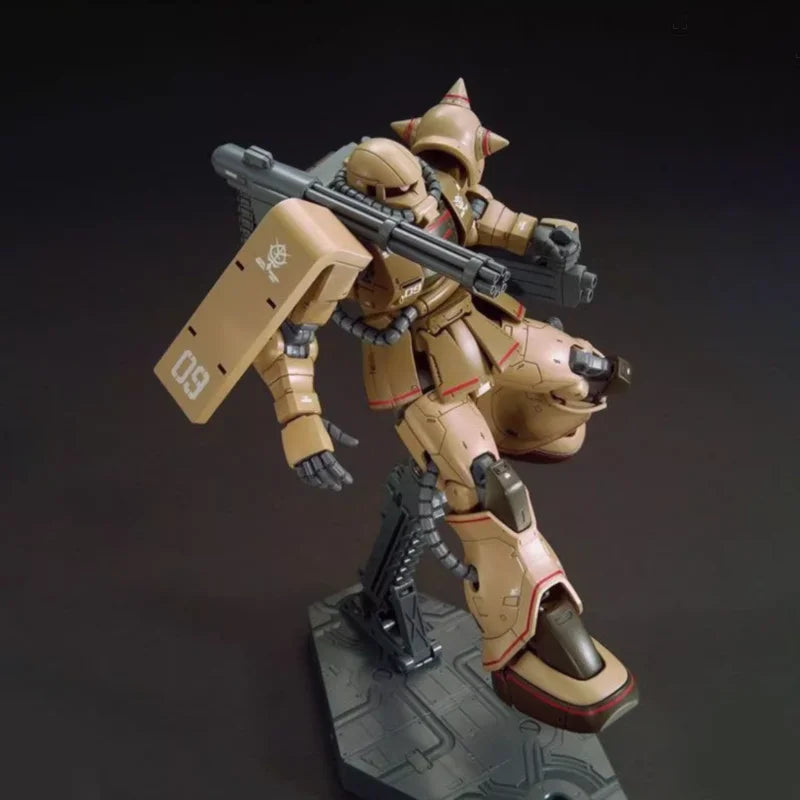 In Stock JMS Model Zaku Half Cannon HG 1/144 MS-06CK Assembly Model Kit Desert Colour Toy Action Figures Robot Mecha Kids Gifts