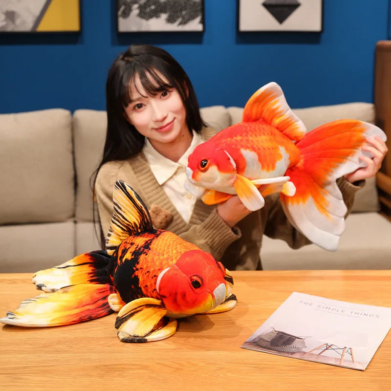 50cm Creative goldfish plush pillow Toy Simulation Fish Soft Plush cartoon Fake Fish Toy kawaii room decor kids gifts ﻿