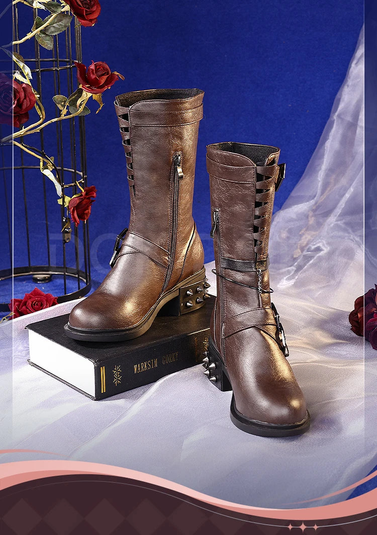 Heroine Caleb Shoes Cosplay Game Love and Deepspace DokiDoki Men Women MC Hunter Boots Caleb Cosplay Shoes