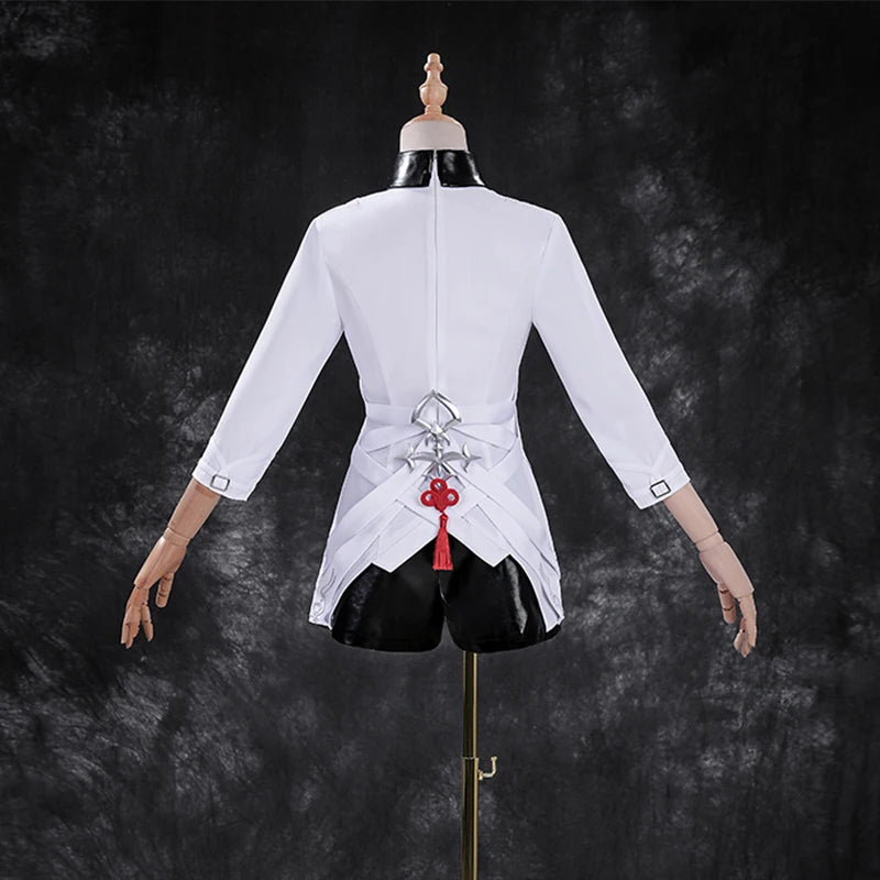 iCoser Arknights Exusiai The New Covenant Cosplay Costume Wig Uniform Luminous Headwear Halloween Party for Women Girls Carnival