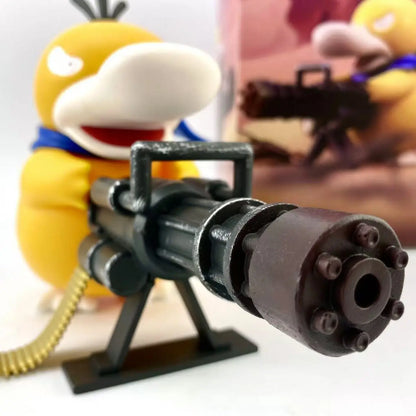 9-15cm Psyduck Anime Figure Gatling Gun Psyduck Action Figurine GK Collection Statue Model Car Ornament Desktop Decor Toys Gifts