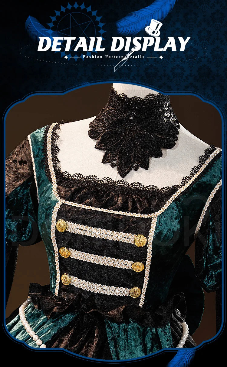 IN STOCK Sieglinde Sullivan Cosplay Costume Anime Emerald Witch Arc【XS-3XL】DokiDoki-R Ciel Halloween Plus Size