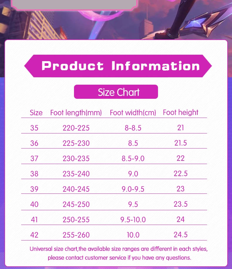 LAST BATCH UWOWO League of Legends/LOL Costume Shoes Star Guardian Akali SG Akali Cosplay Shoe