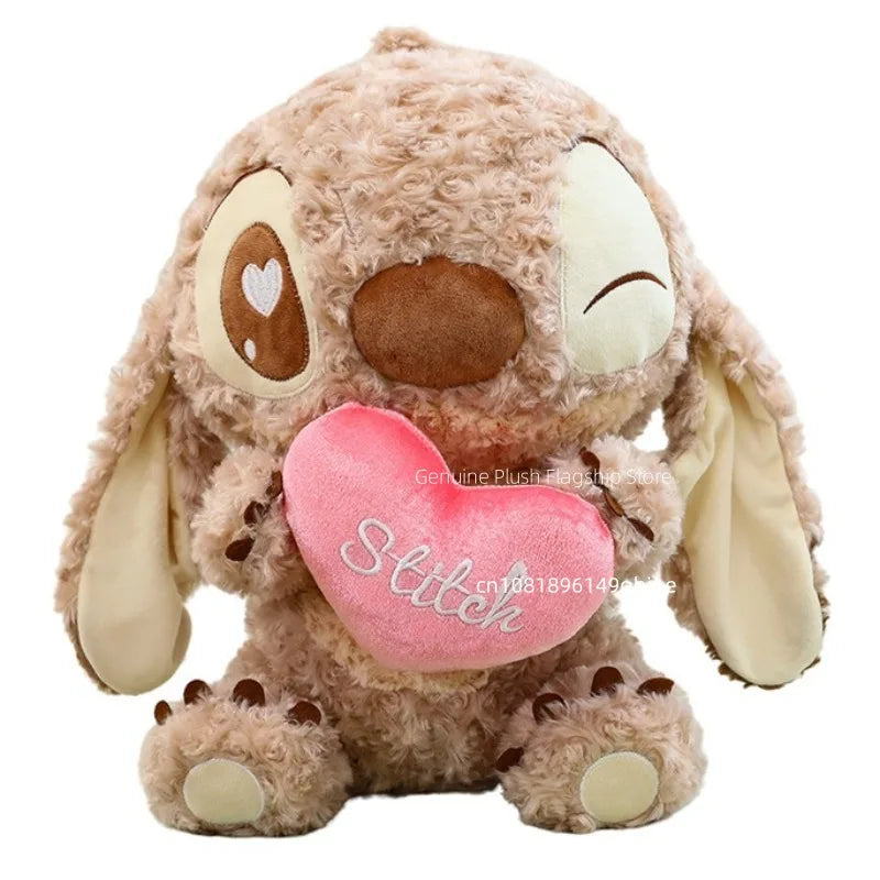 45/60/70cm Big Size Curly Stitch Disney Anime Plush Stuffed Doll Kawaii Coffee Plushies Pillow Ornaments Children's Holiday Gift