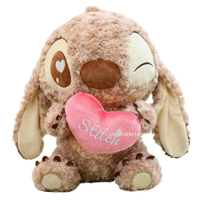 45/60/70cm Big Size Curly Stitch Disney Anime Plush Stuffed Doll Kawaii Coffee Plushies Pillow Ornaments Children's Holiday Gift