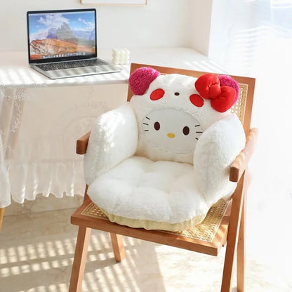 Comfortable Kuromi My Melody Seat Cushion Warm Buttocks Soft Stuffed Anime Cinnamoroll Back Sitting Cushion Chair Non-slip