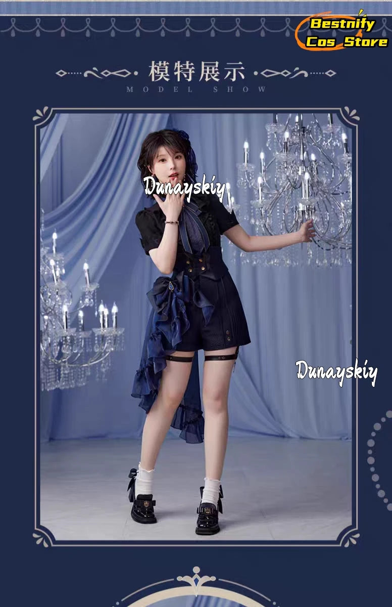 Genshin Impact Furina Cosplay Costume XS-XL Polyester Set