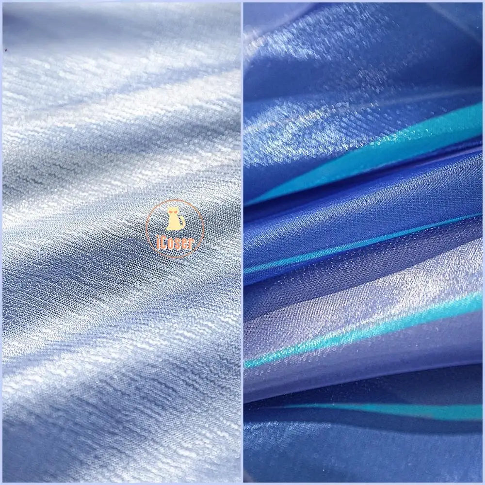 Genshin Impact Skirk Cosplay Costume Wig Dress Uniform Headwear Metal Accessories Festival Halloween Party for Women Girl iCoser