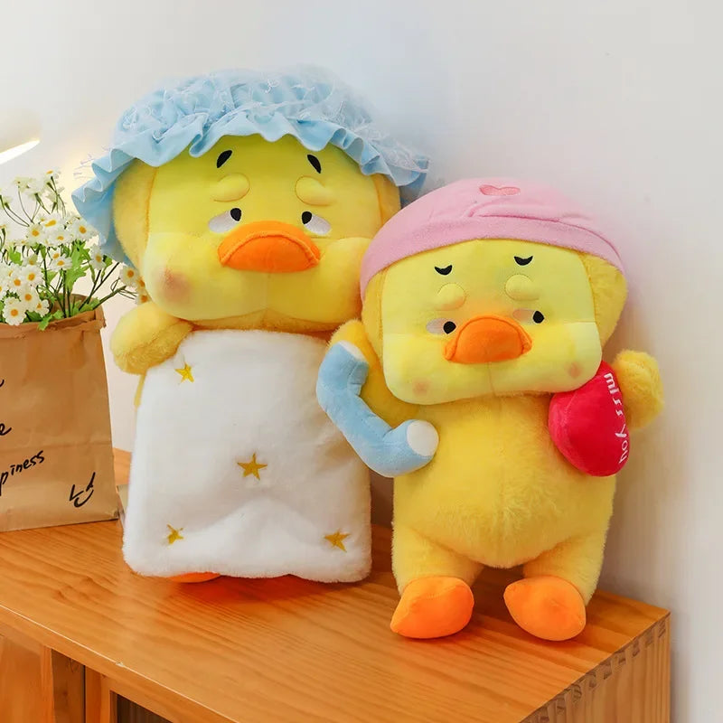 Cute Miss You Doesn't Want To Get Up Series Plush Toys Children's Soothing Dolls Indoor Ornaments Yellow Ducks Children's Gifts
