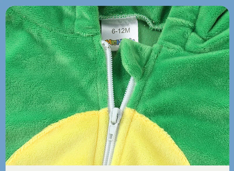 Baby Boy Romper 0 to 3 6 9 12 18 24 Months One Piece Hooded Baby Fall Outfit Newborn Girl Clothes Funny Yellow Jumpsuit Pajamas