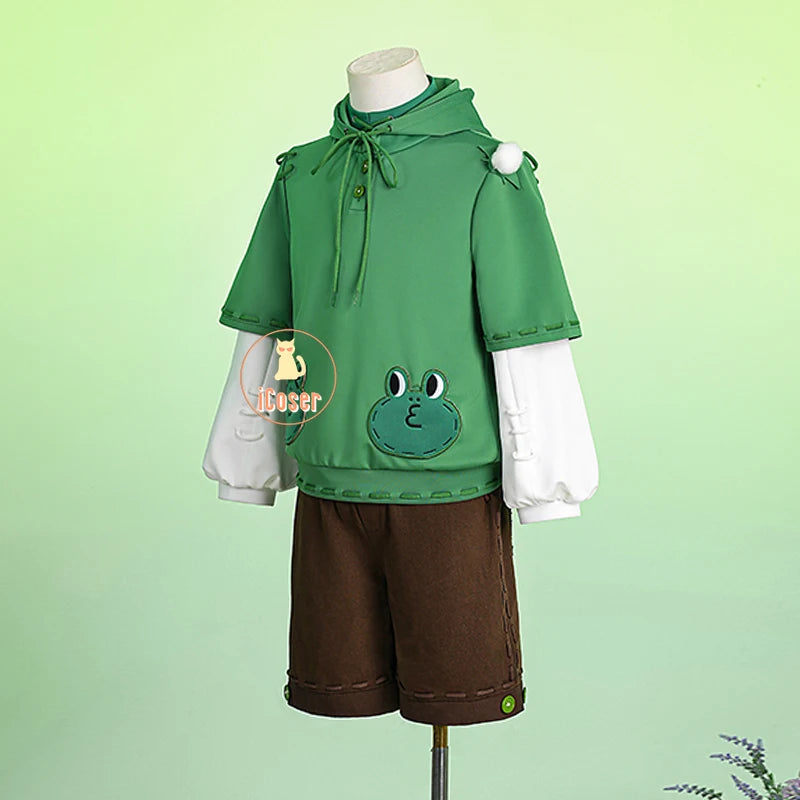 Identity V Fire Investigator LEONARD Cosplay Costume Wig Green Uniform Hat Florian Brand Halloween Party for Women Men Carnival