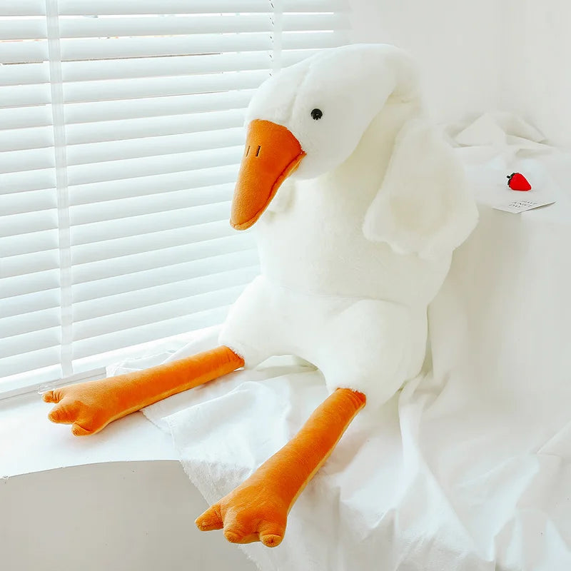 190cm Cute Big White Goose Pillow Decoration Stuffed Toy Big Goose Doll Sleeping In Bed Christmas Gift Girl Plush Stuffed Toys