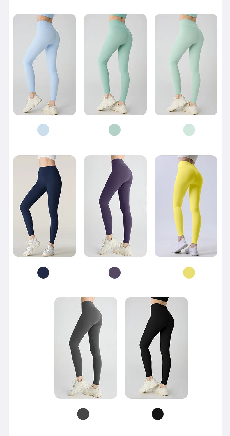 Summer Hot Sale Women’s High Waisted Hip Lifting Breathable Yoga Leggings for Running Cycling Fitness
