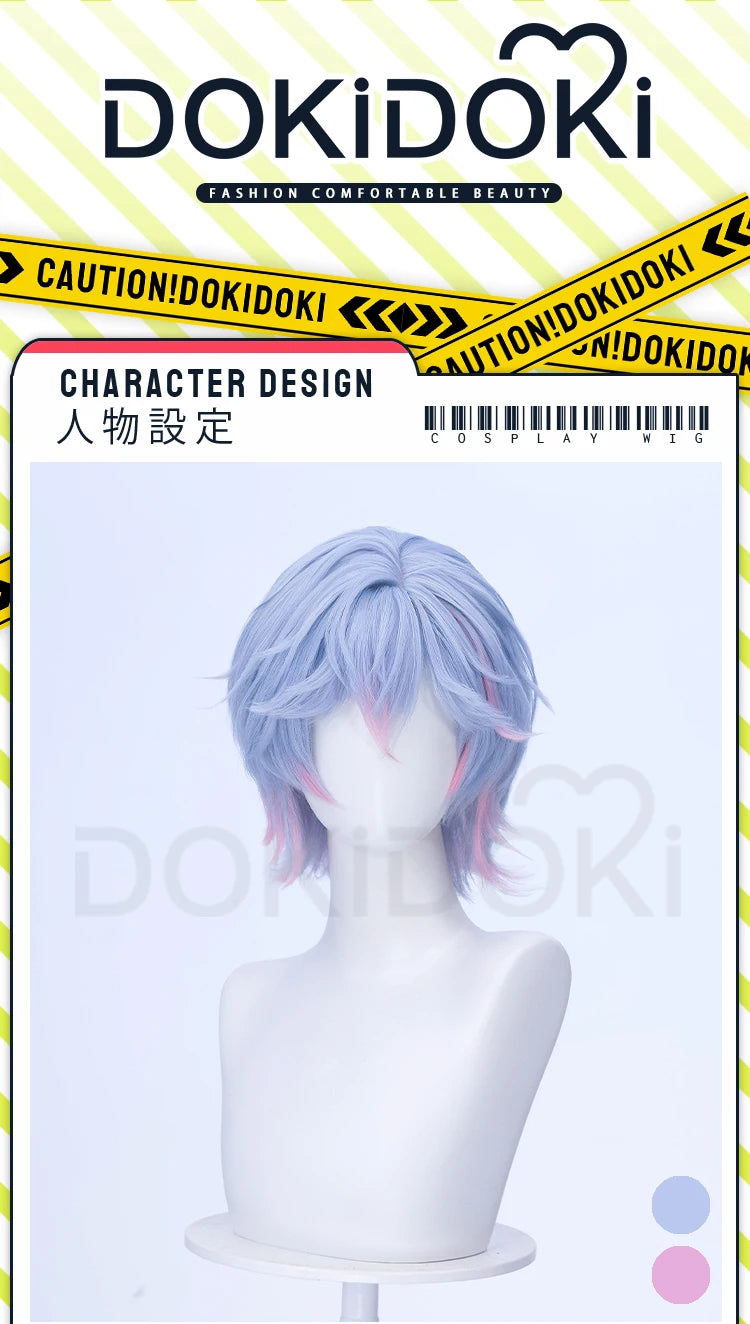 IN STOCK MIKUOO Mikuu Wig Game Cosplay DokiDoki Men 35cm Short Hair Rabbit Hole Men Ver Free Wig Cap