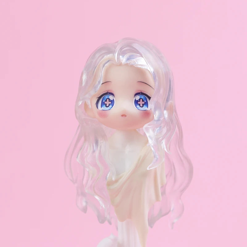 OB11 Transparent Parts Head Shell replacement Korean style Plastic Hair Transparent Replacement Doll Hair Head Mold For Obitsu11